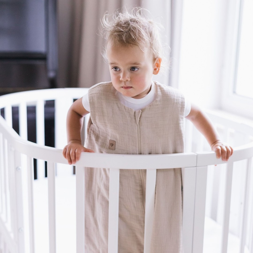 Miegmaišis su kojomis iš muslino, 2,5 TOG, „Malaga“, 1–2 m., smėlio spalvos
